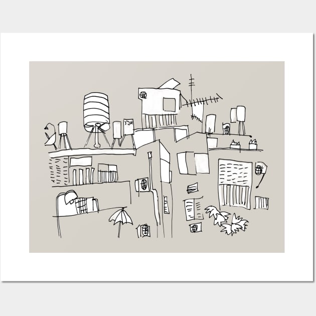 Israel, Tel Aviv Architecture Wall Art by badlydrawnbabe